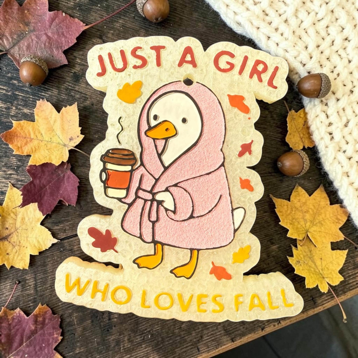 INSTOCK - Just a Girl who Loves Fall Freshie - Scented in Pumpkin Buttercream