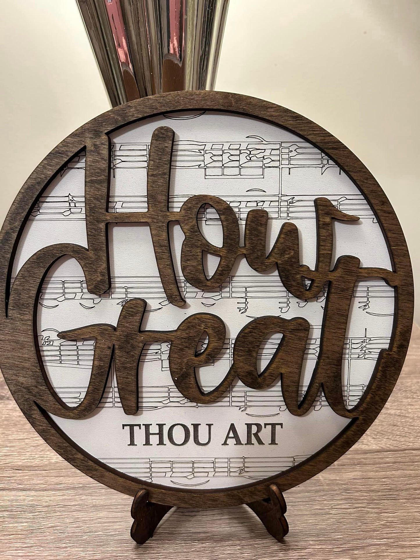 How Great Thou Art Wooden Engraved Sign