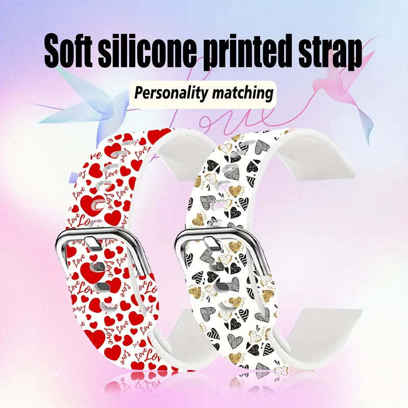 Red Heart Watch Band - fits 22MM