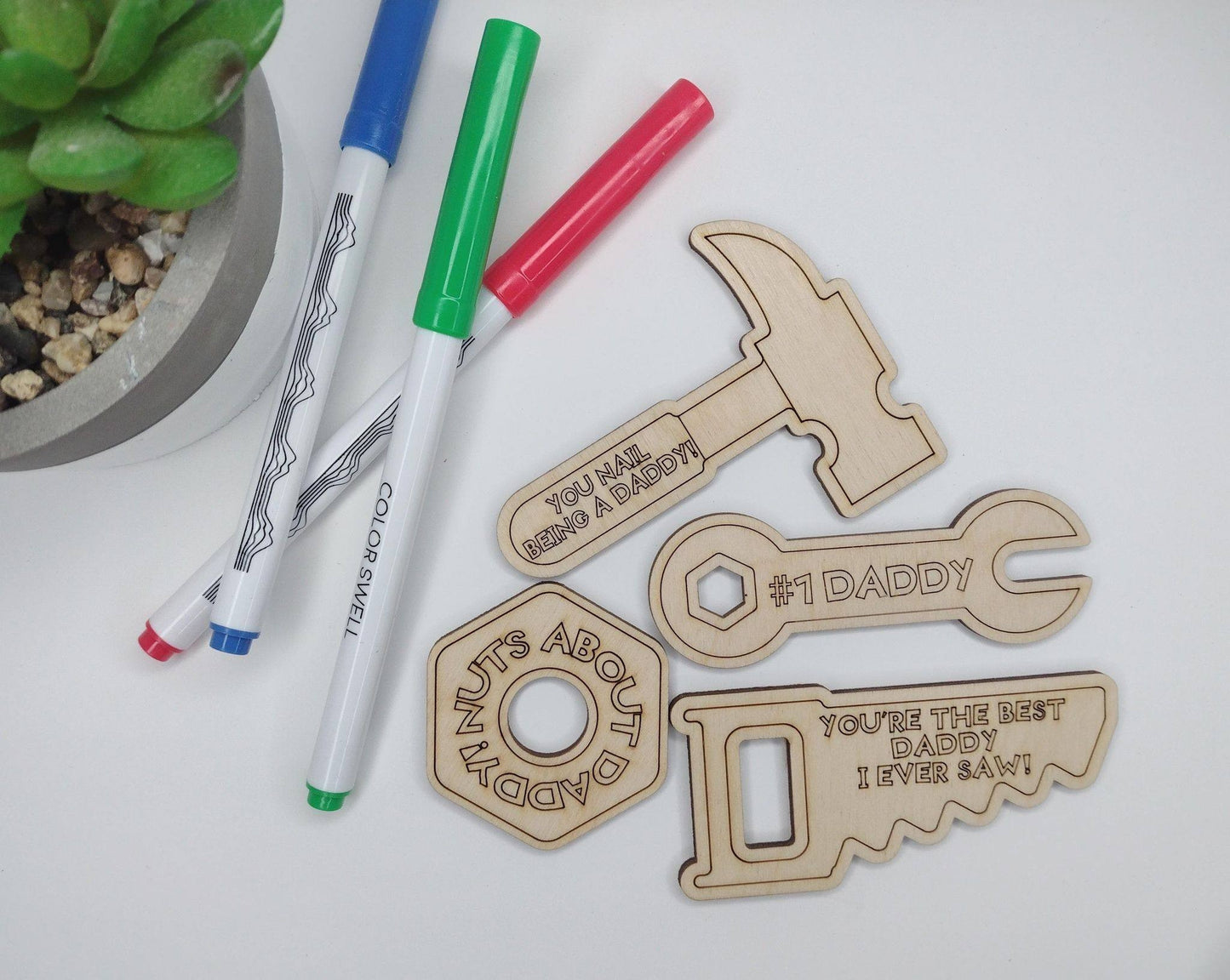 Father's Day Tool Magnet Set - COLOR YOUR OWN