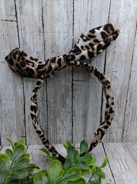 Leopard Top Knot Headband