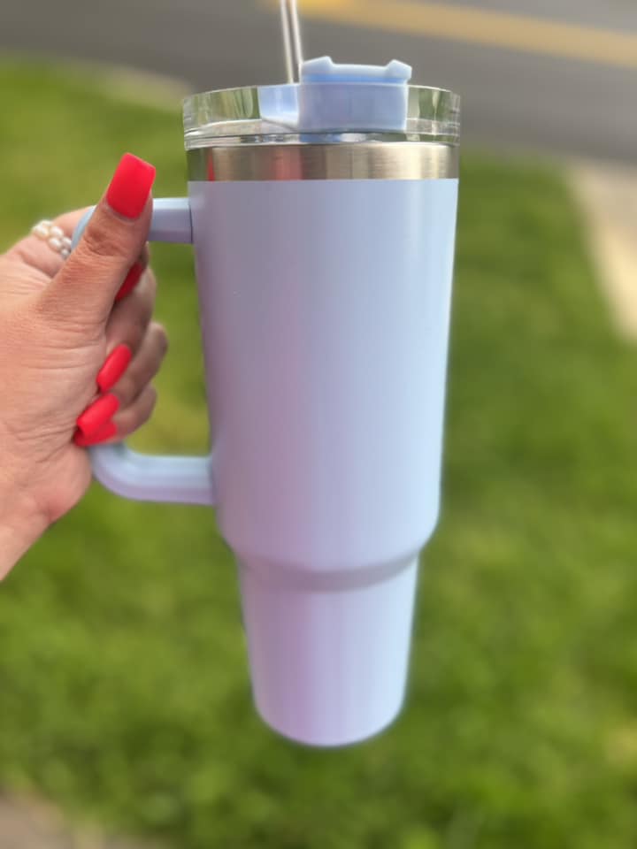 Off White 40 oz Tumbler - Comes with Straw