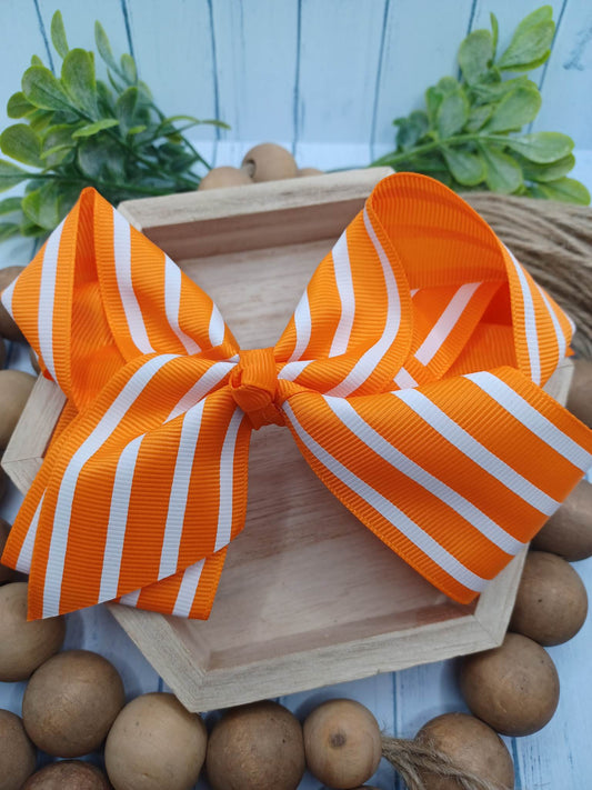Orange & White Striped Hair Accessory