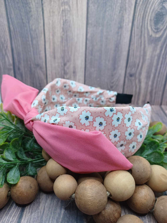 Pink Floral Patterned Headband
