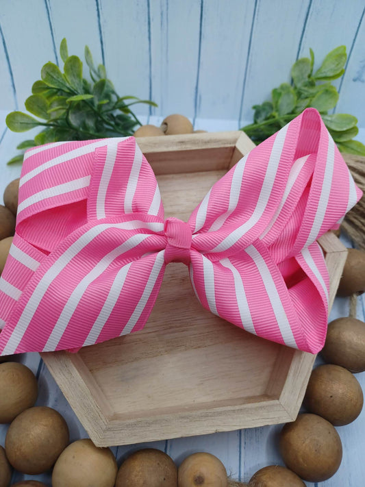 Pink & White Striped Hair Accessory