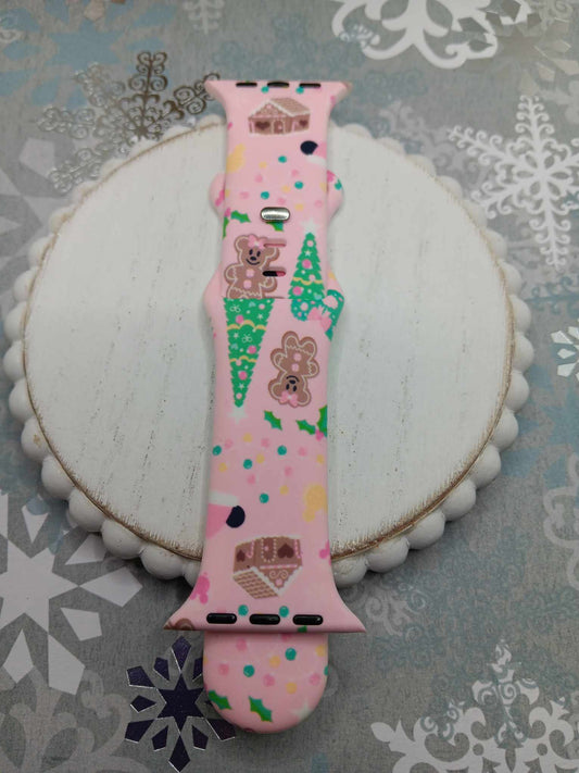 Pink Christmas Watch Band - 42/44/45/49