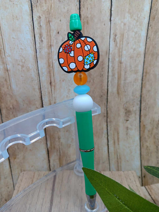 Pumpkin Beaded Ink Pen