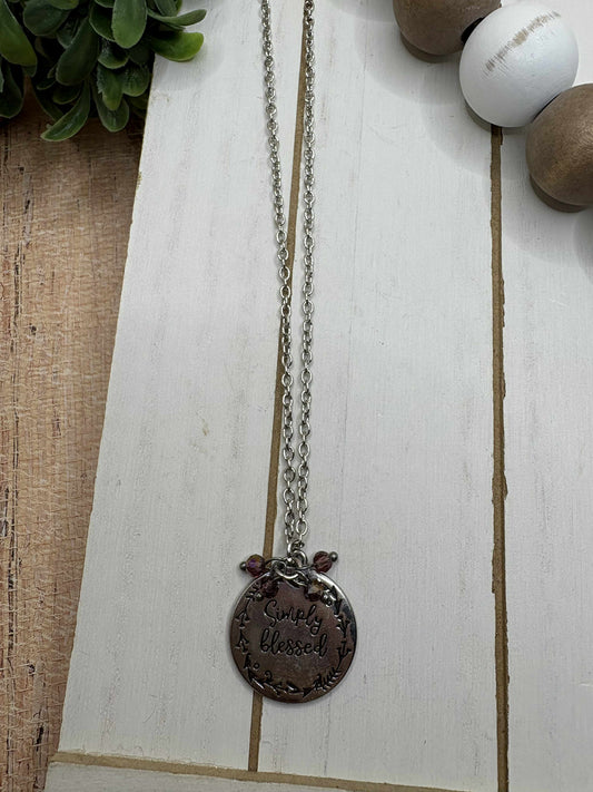 Simply Blessed Necklace - Purple