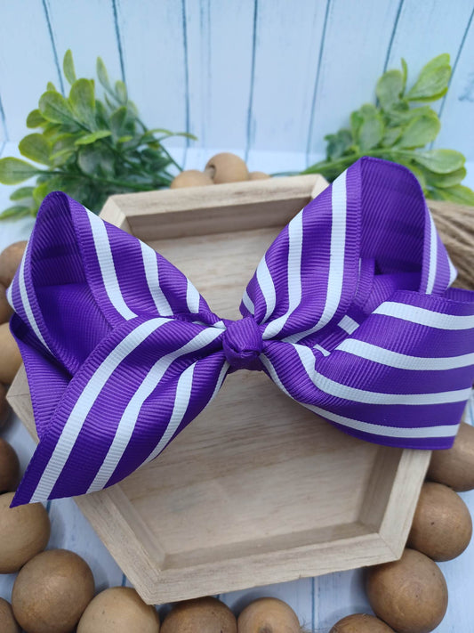 Purple & White Striped Hair Accessory