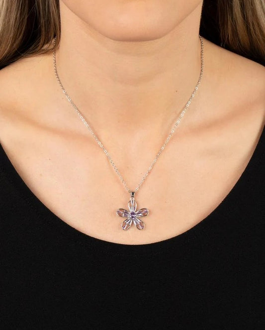 Purple Flower Necklace