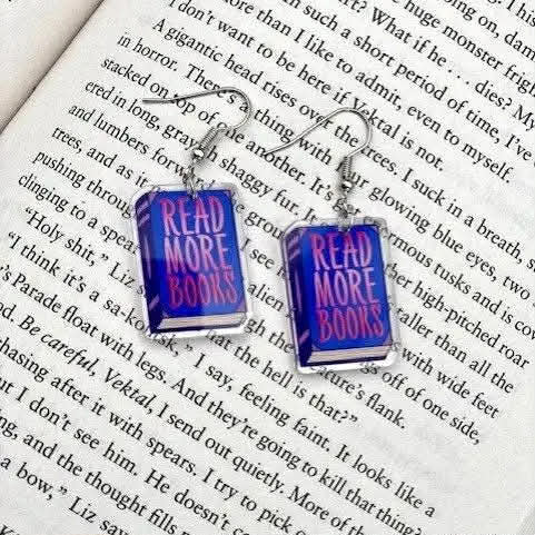 Read More Books Acrylic Earrings