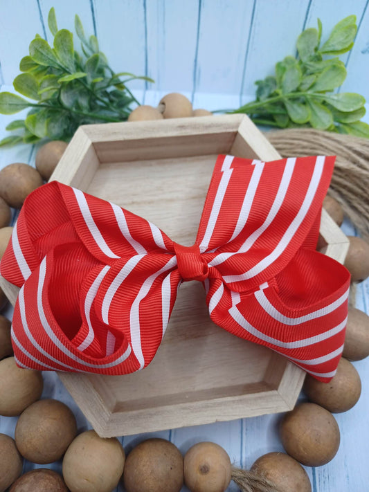 Red & White Striped Hair Accessory