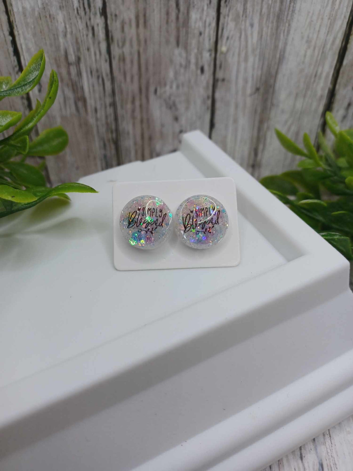 Simply Blessed Glitter Earrings