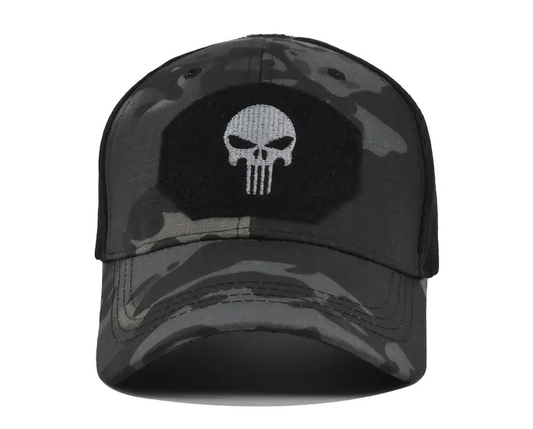 Camo Print Skull Hat