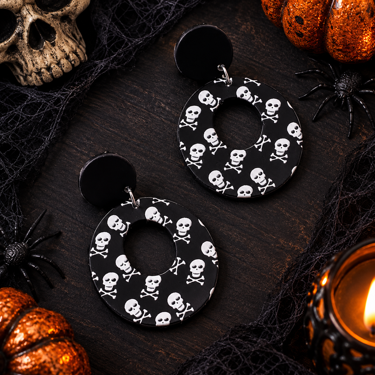 Clay Style Skeleton Earrings