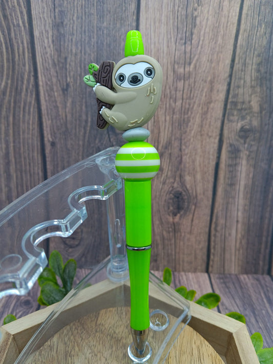 Sloth Beaded Ink Pen