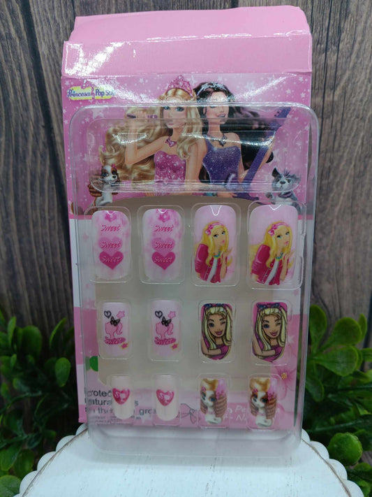 Little Girl's Doll Themed Nail Set - Set #3