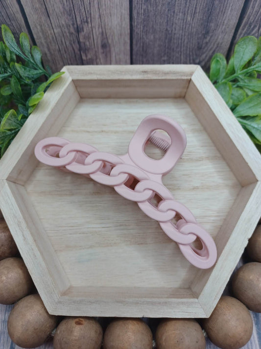 Light Pink Chain Style Jaw Clip