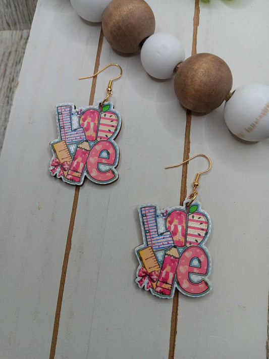 LOVE Teacher Earrings