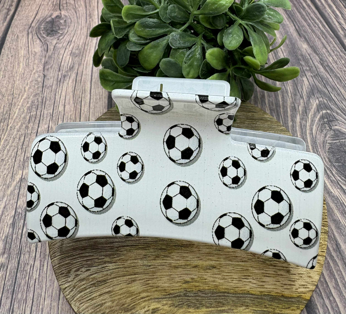 Soccer Hair Claw Clip