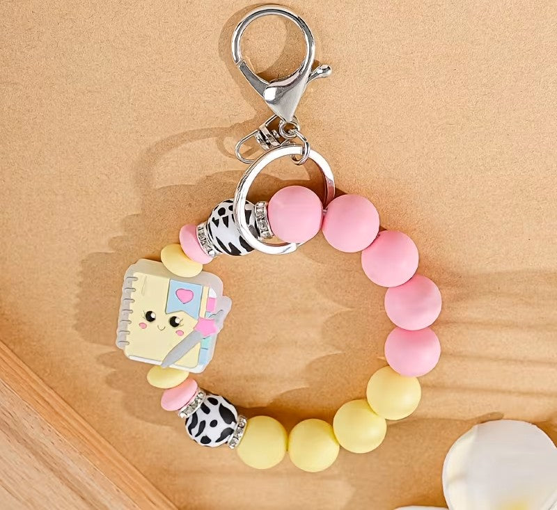ADORABLE Teacher Themed Beaded Wristlet