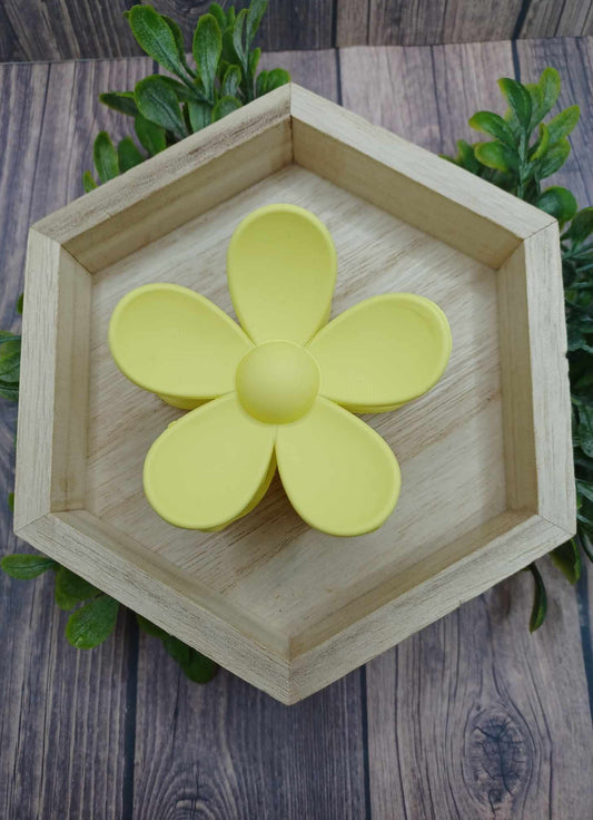 Yellow Flower Hair Claw Clip