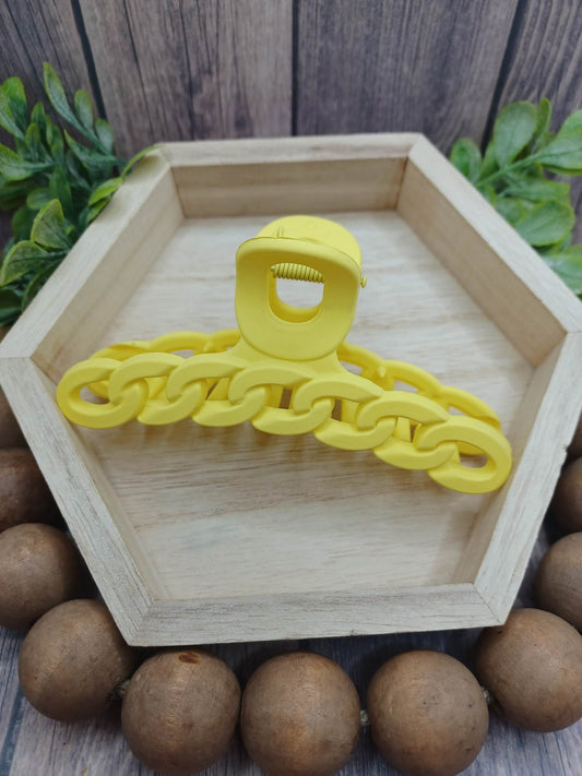 Yellow Chain Style Jaw Clip