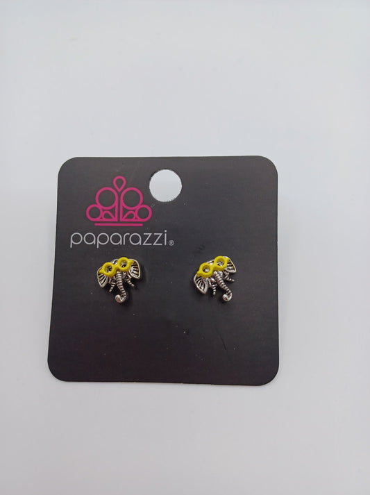 Elephant w/ Yellow Glasses Earrings