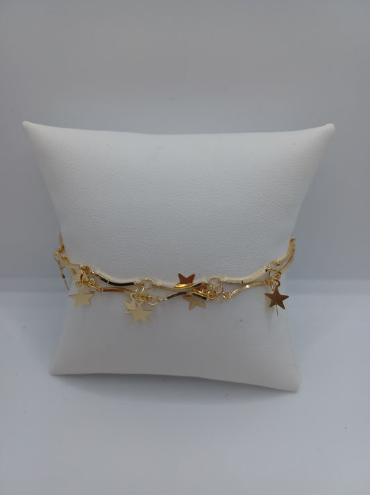 Gold Star Double Layered Bracelet/Anklet