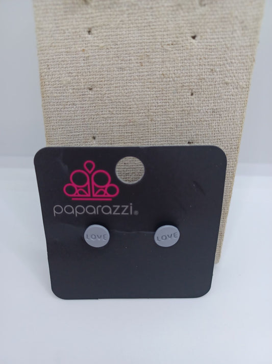 Grey "Love" Earrings