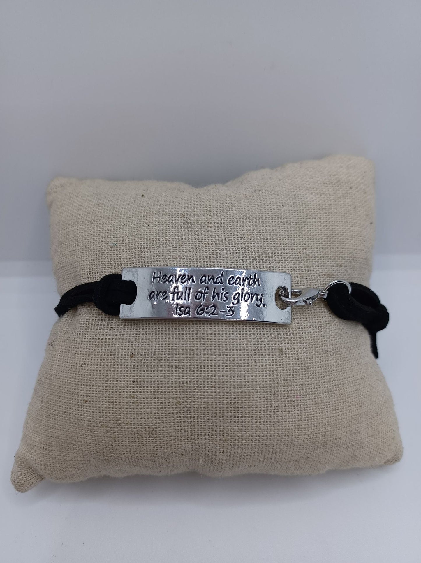 Heaven and Earth are Full of His Glory Isa 6:2-3 inspirational Bracelet