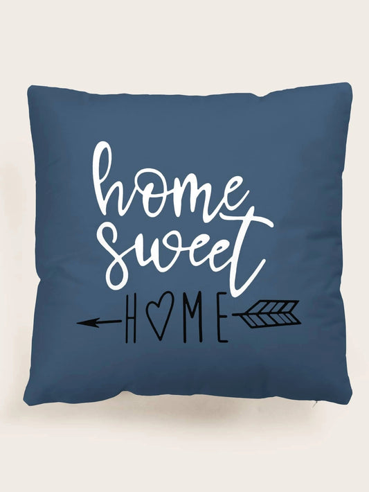 Blue Home Sweet Home Pillow Cover