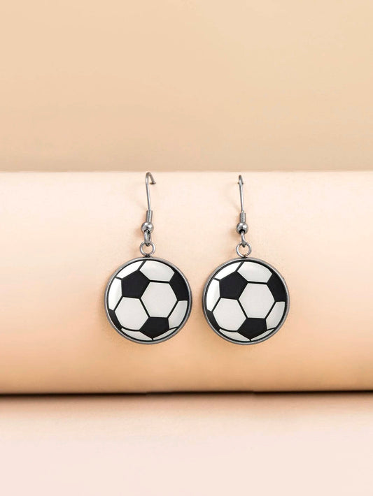Soccer Glass Style Earrings