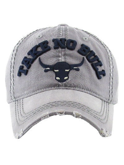Grey "Take No Bull" Hat