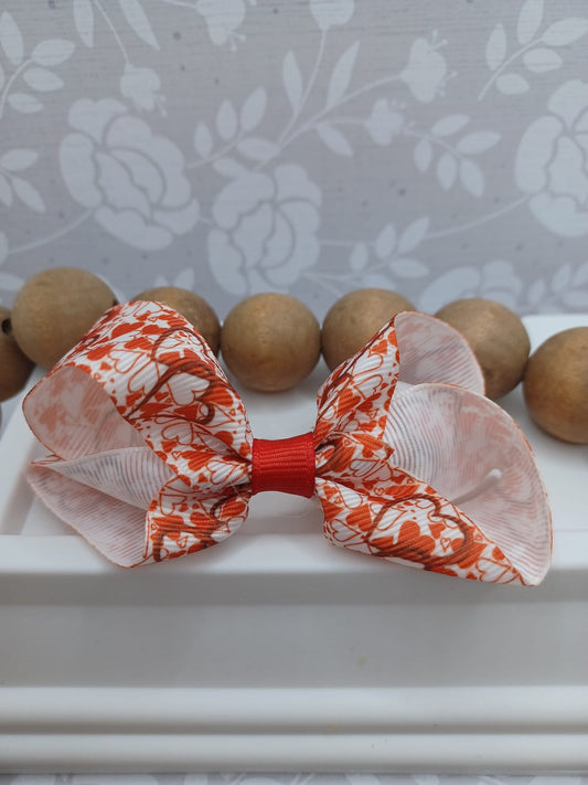 White w/ Red Hearts Hair Accessory