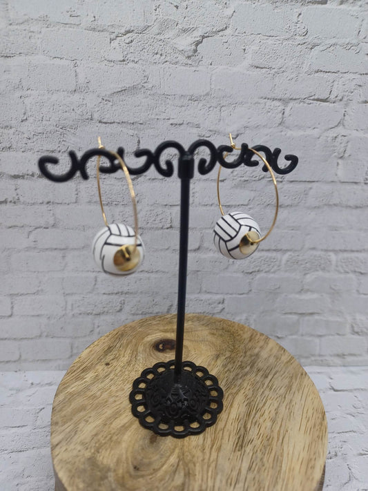 Volleyball Hoop Style Earrings