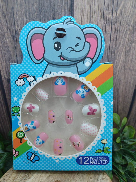 Cute Animals Little Girl's False Nails - Set #10