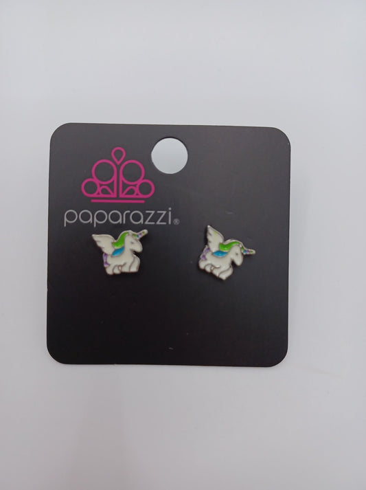 Blue & Green Unicorn Earrings