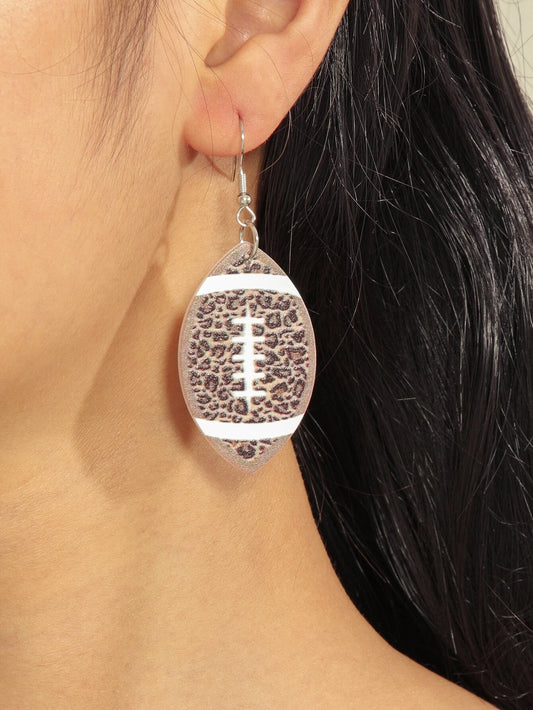 Leopard Football Earrings
