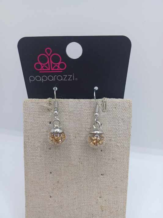 Gold Confetti Glitter Earrings