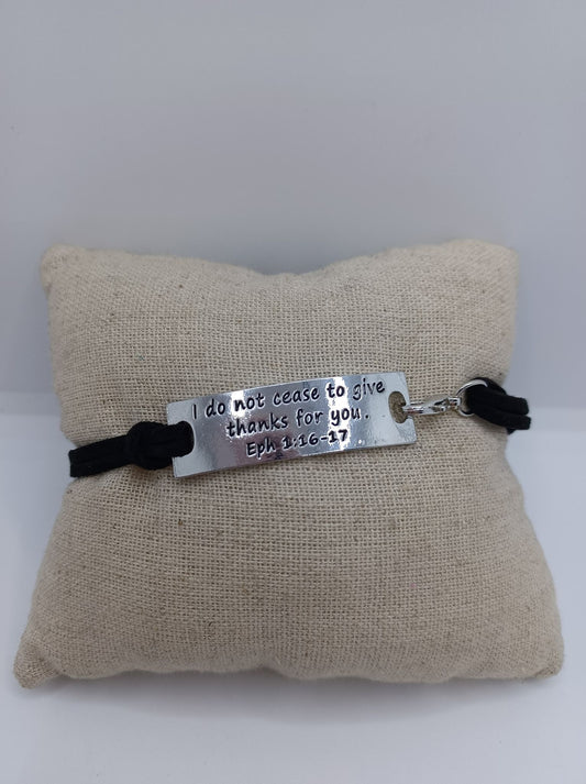 I do not Cease to give Thanks for you Eph 1:16-17 inspirational Bracelet
