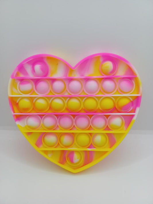 Pink, White, Yellow Heart Pop-It