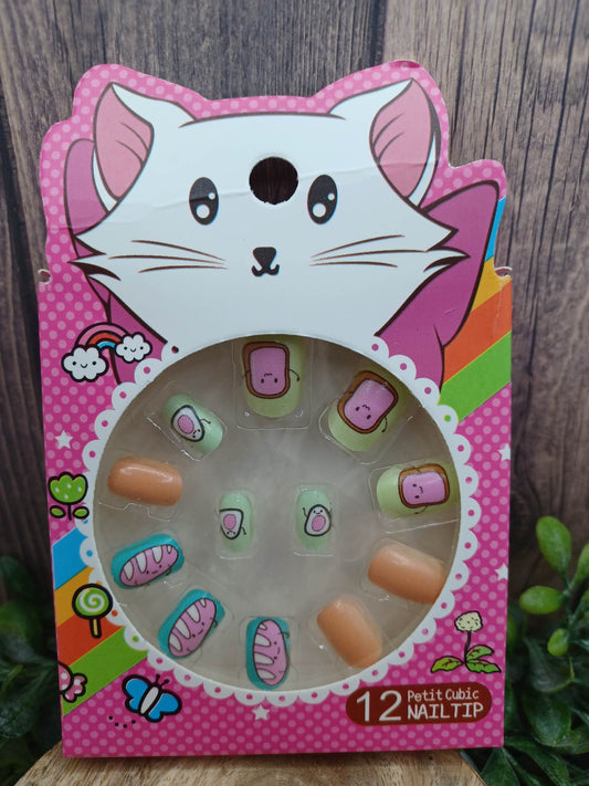 Cute Animals Little Girl's False Nails - Set #11