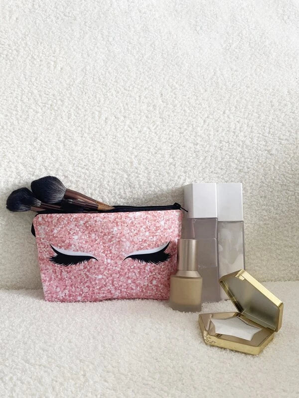 Light Pink Eyelash Cosmetic Bag