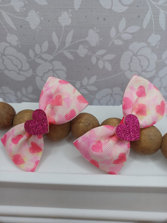 Pink Hair Accessory w/ Hot Pink Glitter Accent