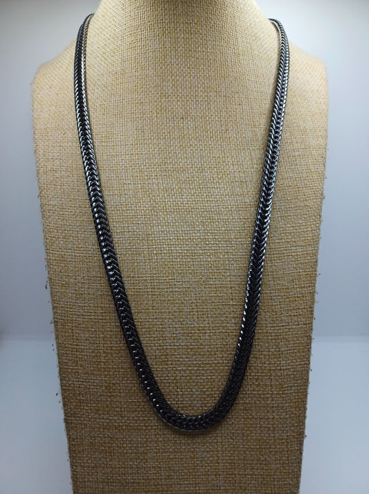 Men's Thick Gunmetal Chain Necklace