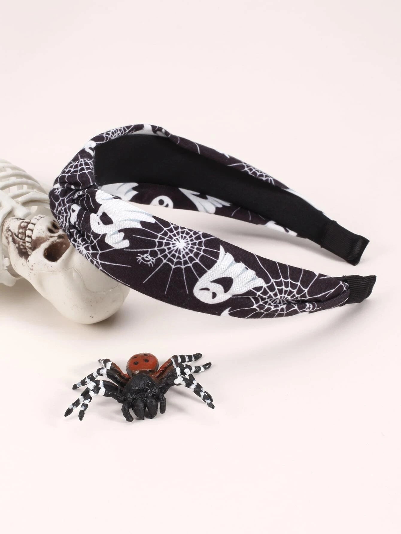 Ghost w/ Spiderwebs Top Knot Headband