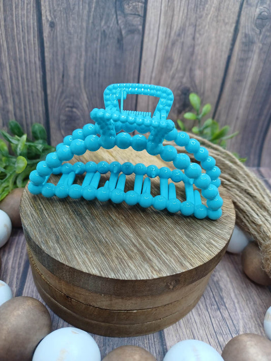 Light Blue Half Moon Hair Claw Clip