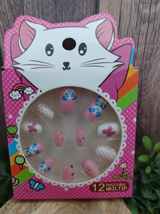 Cute Animals Little Girl's False Nails - Set #12