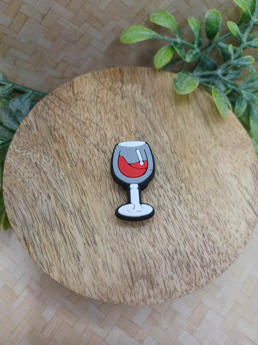 Wine Glass Shoe Charm Accessory